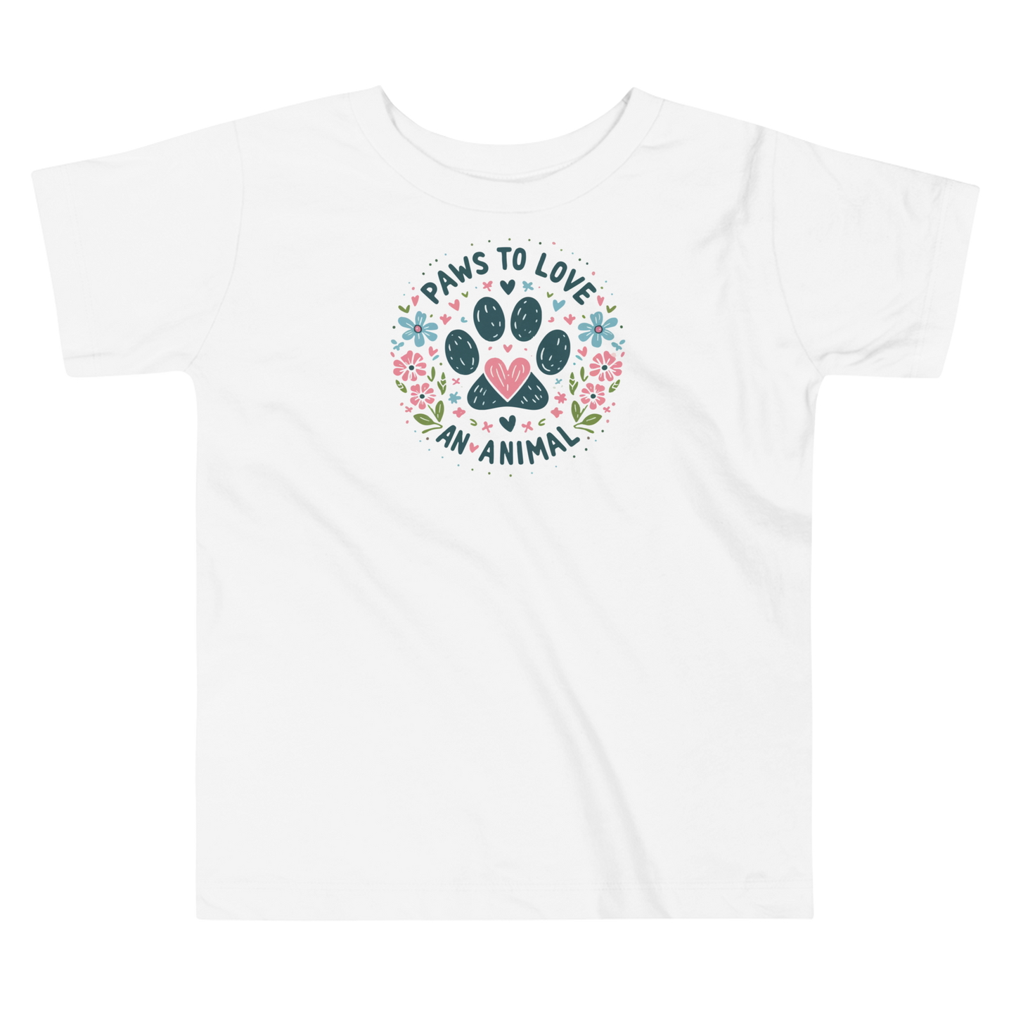 Floral Pawprints - Paws to Love - Toddler Tee