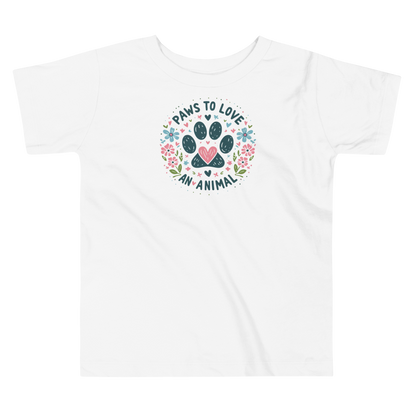 Floral Pawprints - Paws to Love - Toddler Tee