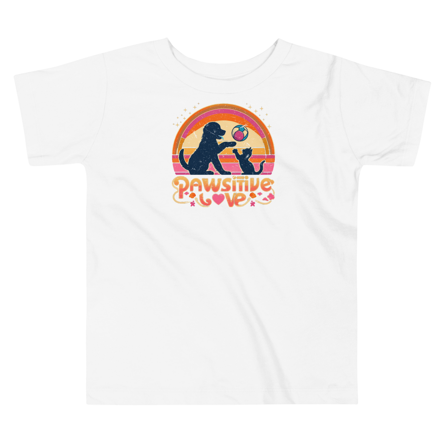 Rainbow Rendezvous - Pawsitive Love - Toddler Tee