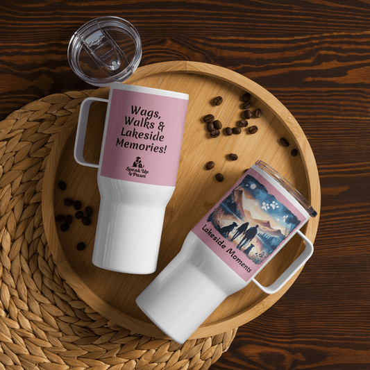 Lakeside Moments - "Wags, Walks & Lakeside Memories!" - Pawfect Journey Travel Mug (Color: Melanie) - Travel Mug - Speak Up 4 Paws