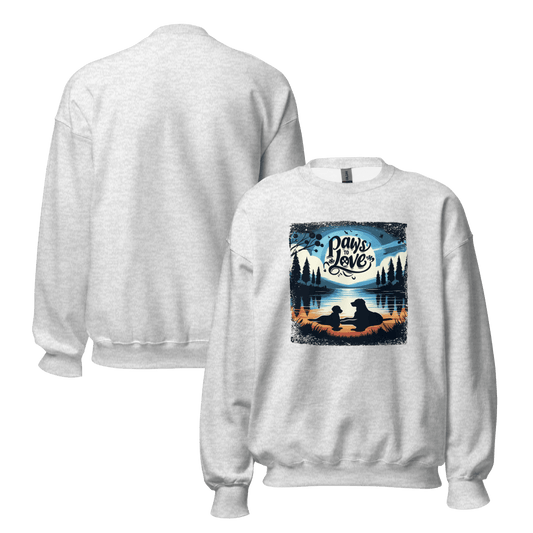 Forest Reflections - Oversized Sweatshirt | COLORS: Ash, Charcoal, Graphite Heather, Sport Grey - Preshrunk Sweatshirt - Speak Up 4 Paws
