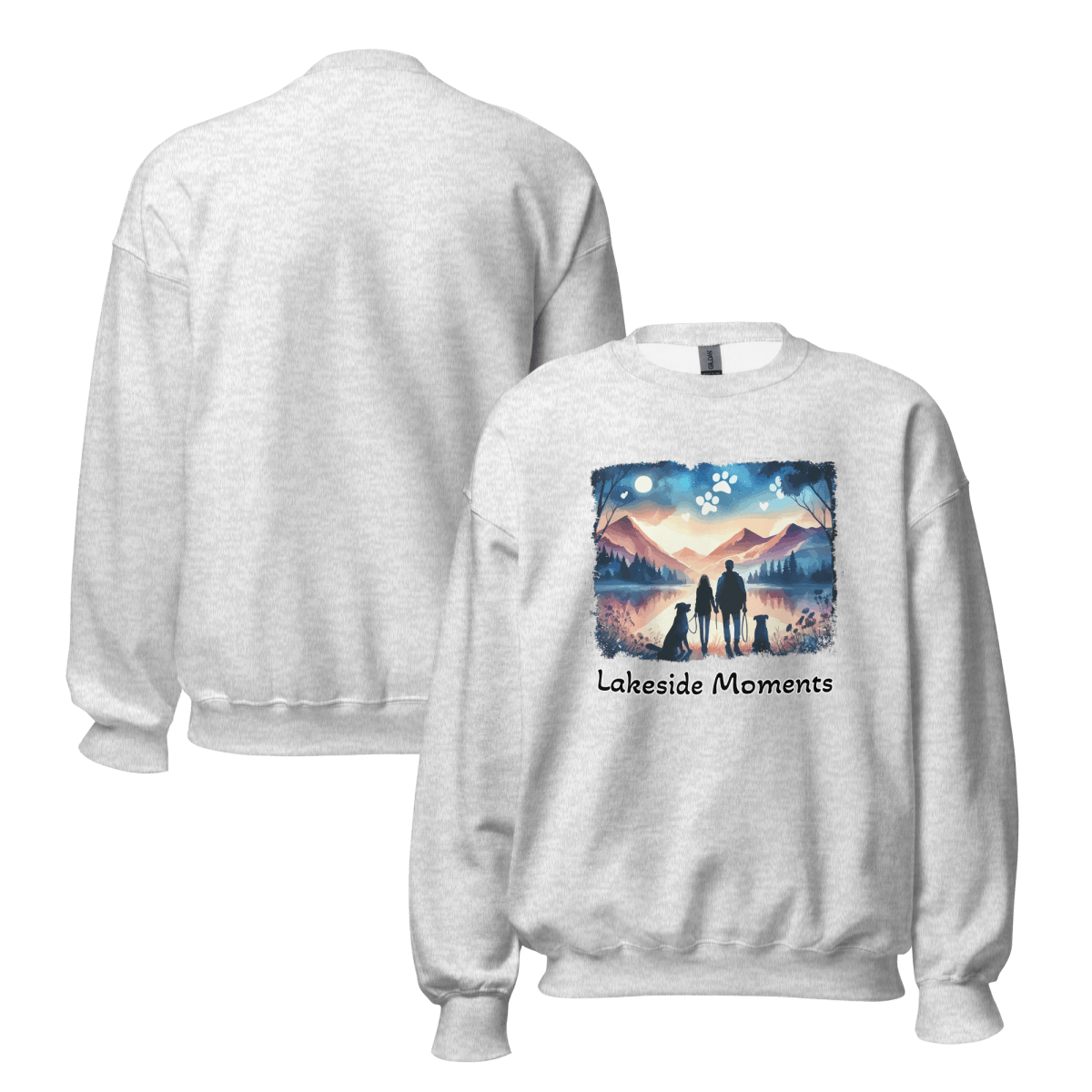 Lakeside Moments - Oversized Sweatshirt | COLORS: Charcoal, Graphite Heather, Sport Grey, Ash - Preshrunk Sweatshirt - Speak Up 4 Paws