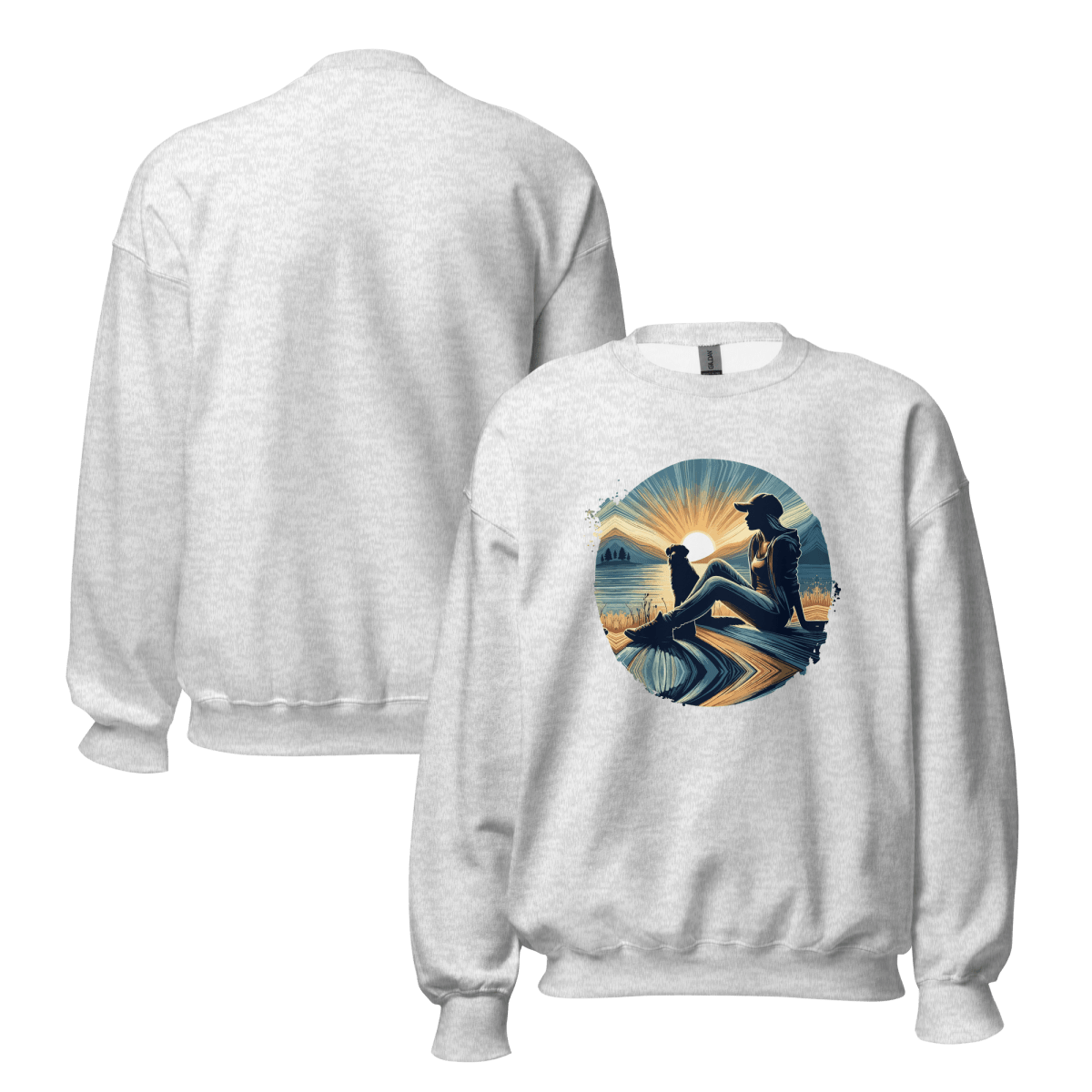 Lakeside Serenity - Oversized Sweatshirt | COLORS: Graphite Heather, Charcoal, Sport Grey, Ash - Preshrunk Sweatshirt - Speak Up 4 Paws