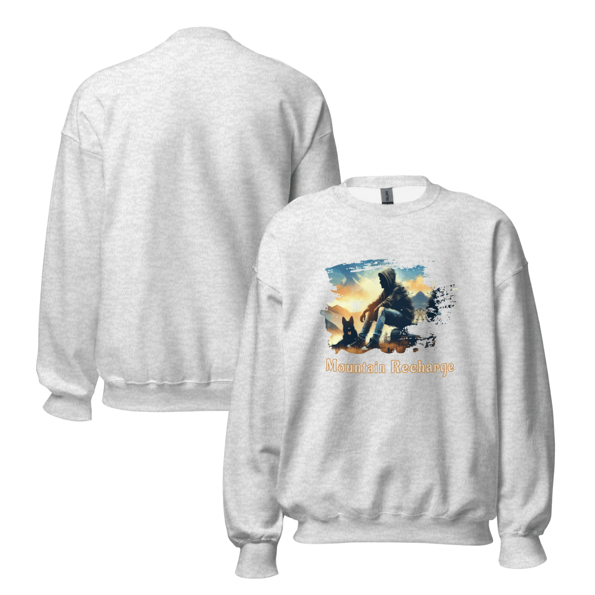 Mountain Recharge - Oversized Sweatshirt | COLORS: Sport Grey, Charcoal, Graphite Heather, Ash - Preshrunk Sweatshirt - Speak Up 4 Paws