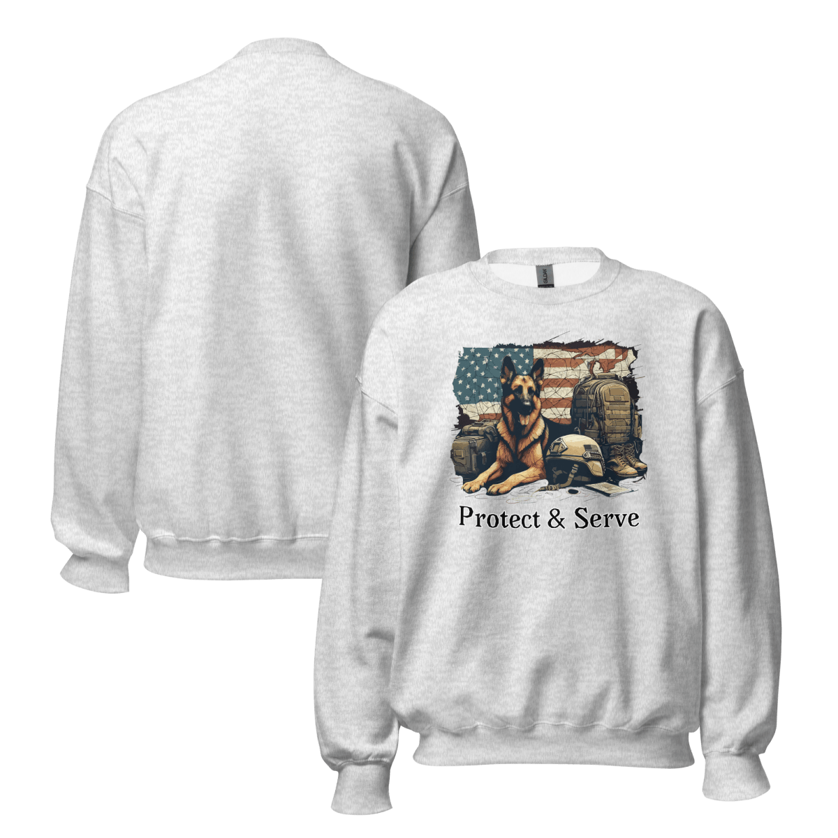 Sentinel of Valor - Oversized Sweatshirt | COLORS: Charcoal, Graphite Heather, Sport Grey, Ash - Preshrunk Sweatshirt - Speak Up 4 Paws