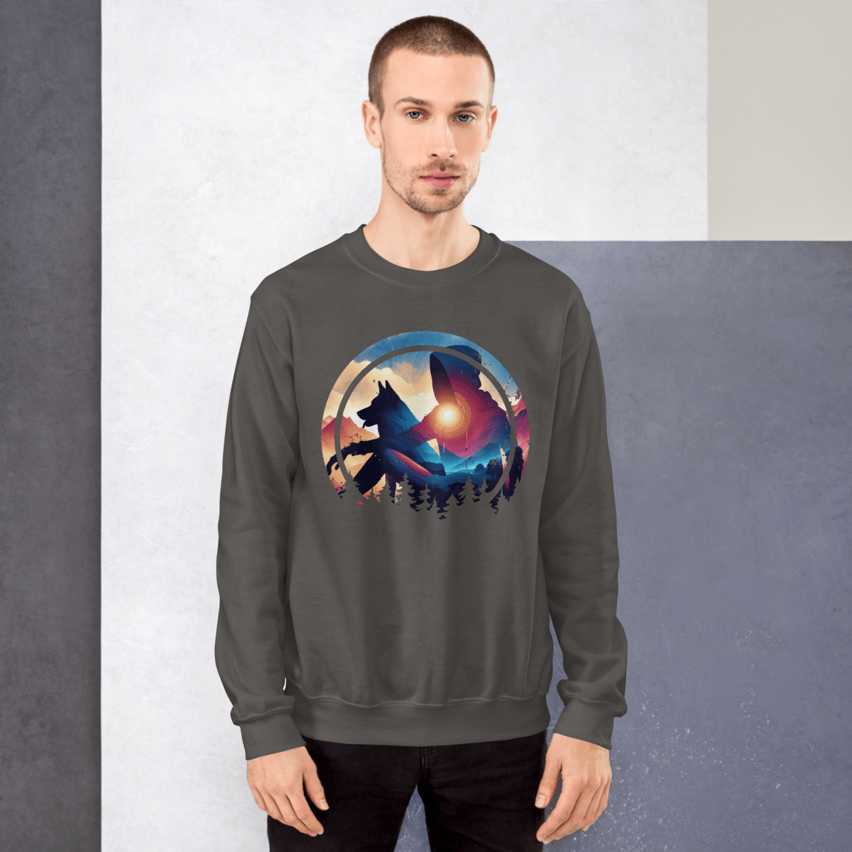 Companion Hues - Sweatshirt | COLORS: Charcoal, Royal, Indigo, Sand - Preshrunk Sweatshirt - Speak Up 4 Paws