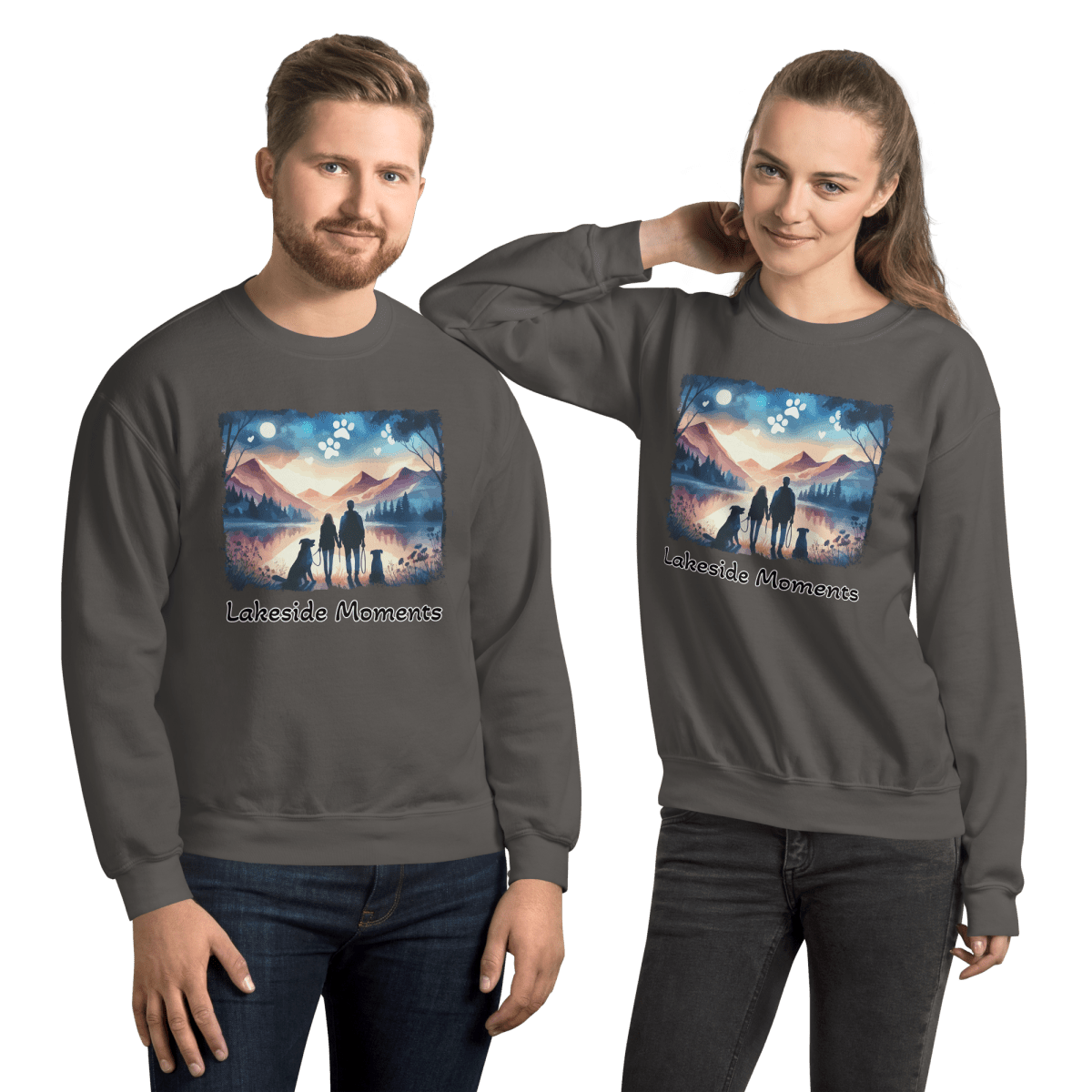 Lakeside Moments - Sweatshirt | COLORS: Charcoal, Indigo Blue, Light Blue, Light Pink - Preshrunk Sweatshirt - Speak Up 4 Paws