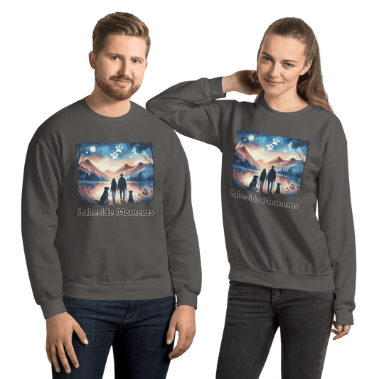Lakeside Moments - Sweatshirt | COLORS: Charcoal, Indigo Blue, Light Blue, Light Pink - Preshrunk Sweatshirt - Speak Up 4 Paws