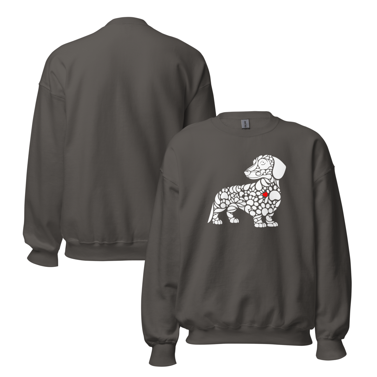 Pawfect Doxie - Oversized Sweatshirt | COLORS: Dark Chocolate, Navy, Forest Green, Charcoal - Preshrunk Sweatshirt - Speak Up 4 Paws