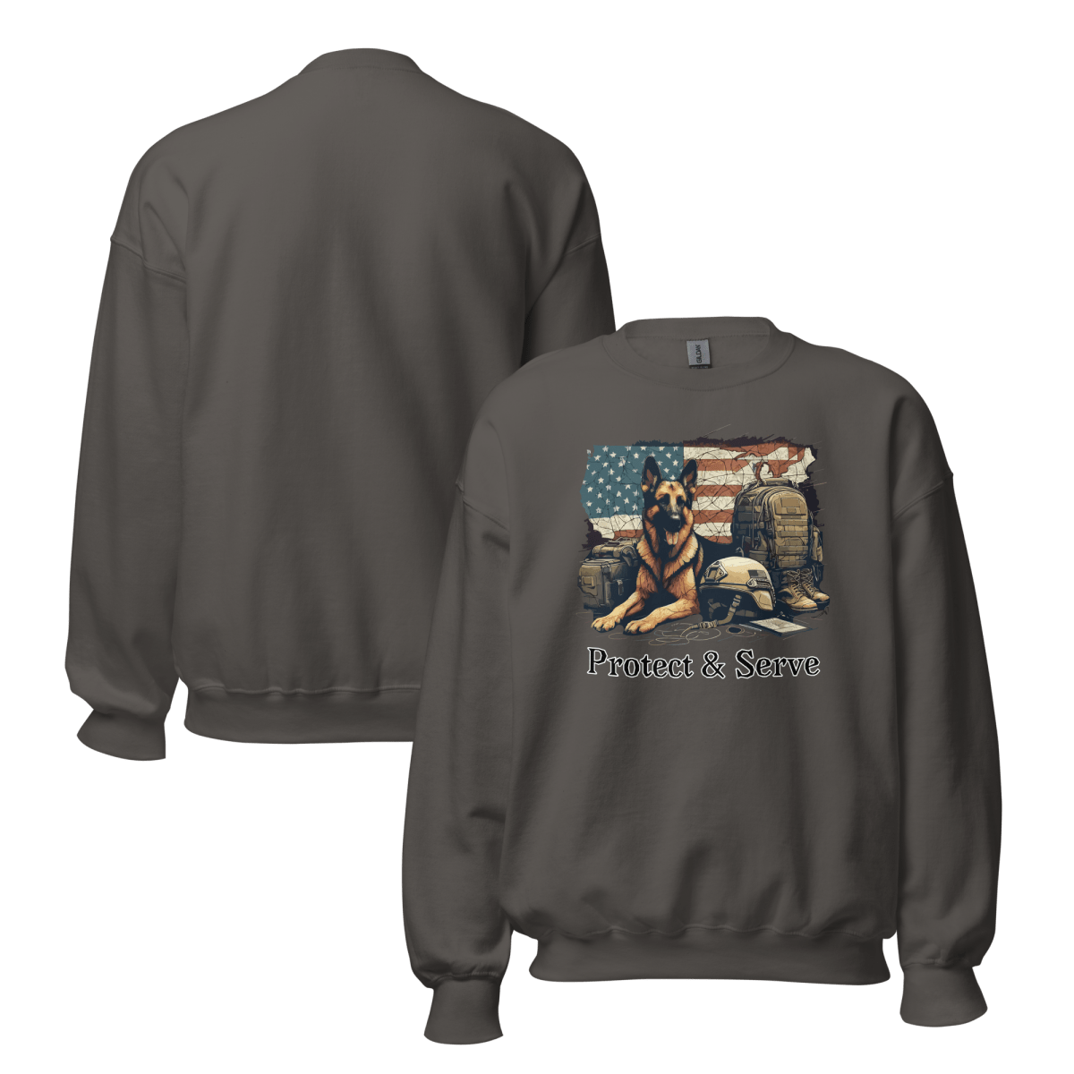 Sentinel of Valor - Oversized Sweatshirt | COLORS: Charcoal, Graphite Heather, Sport Grey, Ash - Preshrunk Sweatshirt - Speak Up 4 Paws