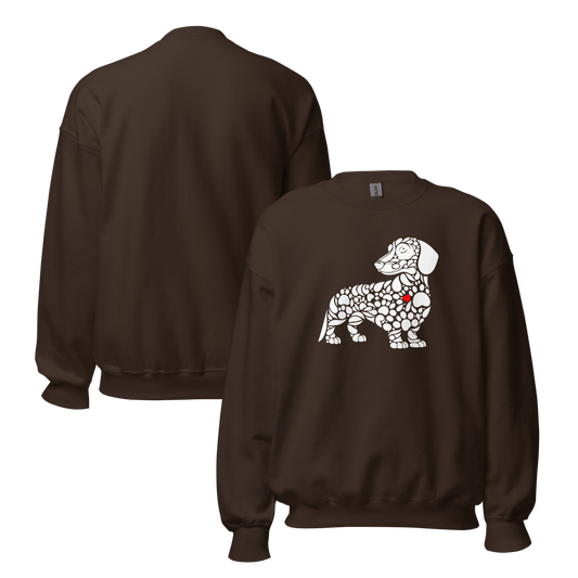 Pawfect Doxie - Oversized Sweatshirt | COLORS: Dark Chocolate, Navy, Forest Green, Charcoal - Preshrunk Sweatshirt - Speak Up 4 Paws