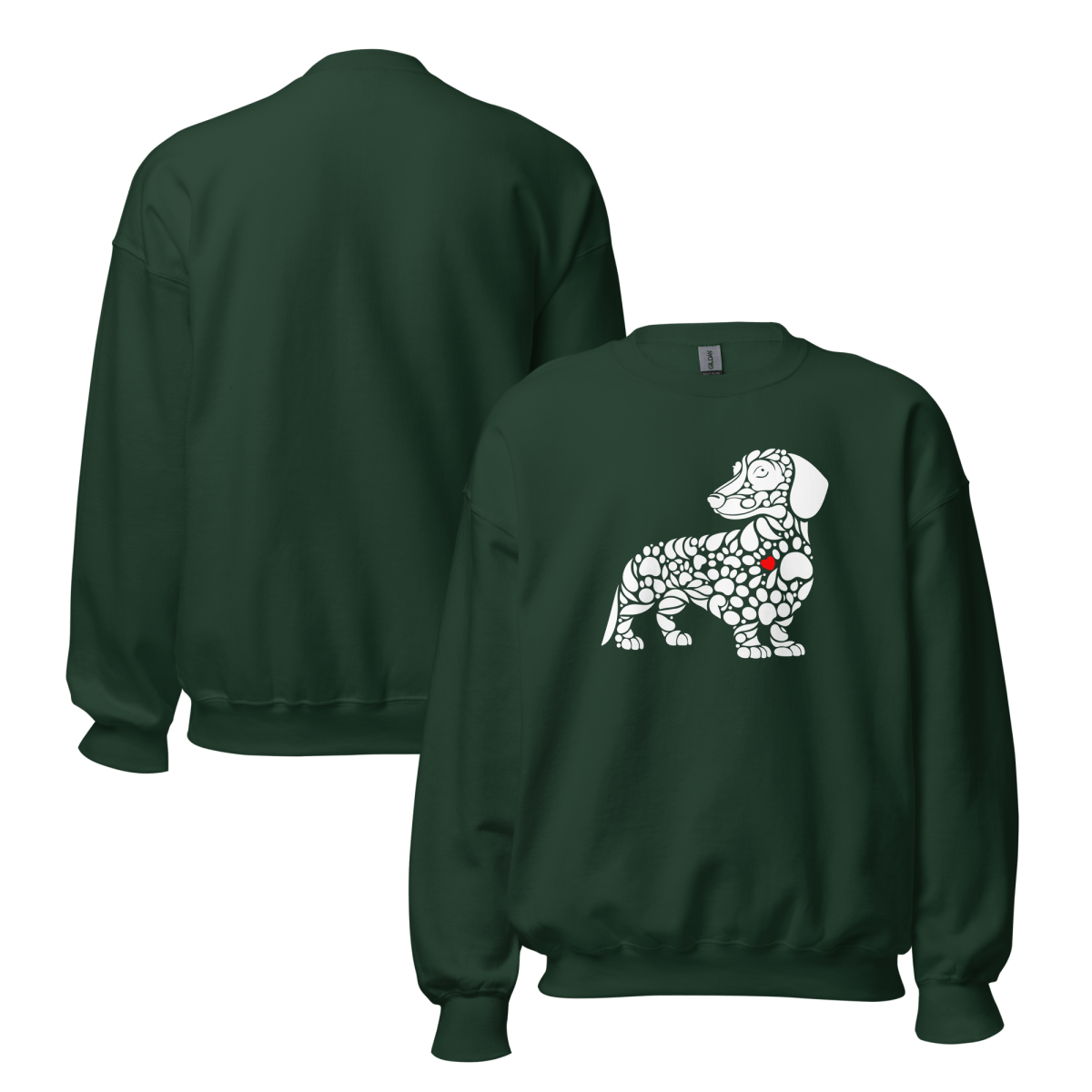 Pawfect Doxie - Oversized Sweatshirt | COLORS: Dark Chocolate, Navy, Forest Green, Charcoal - Preshrunk Sweatshirt - Speak Up 4 Paws