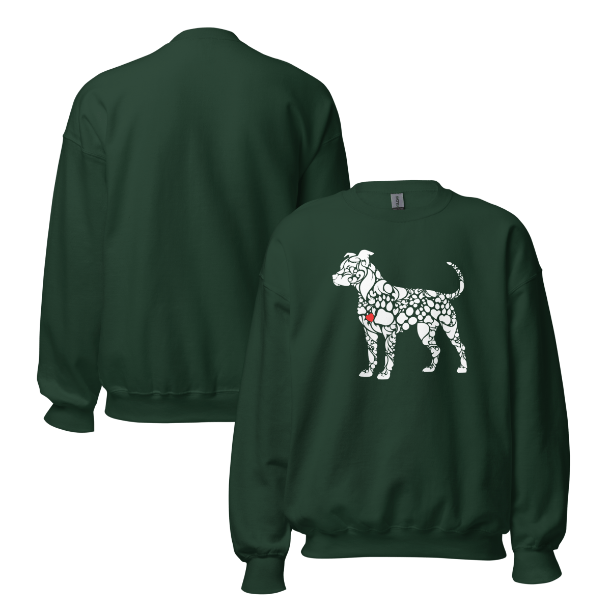 Paws of Loyalty - Oversized Sweatshirt | COLORS: Forest Green, Navy, Dark Chocolate, Charcoal - Preshrunk Sweatshirt - Speak Up 4 Paws