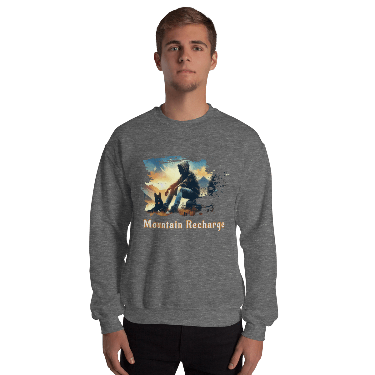 Mountain Recharge - Sweatshirt | COLORS: Royal, Charcoal, Indigo Blue, Graphite Heather - Preshrunk Sweatshirt - Speak Up 4 Paws