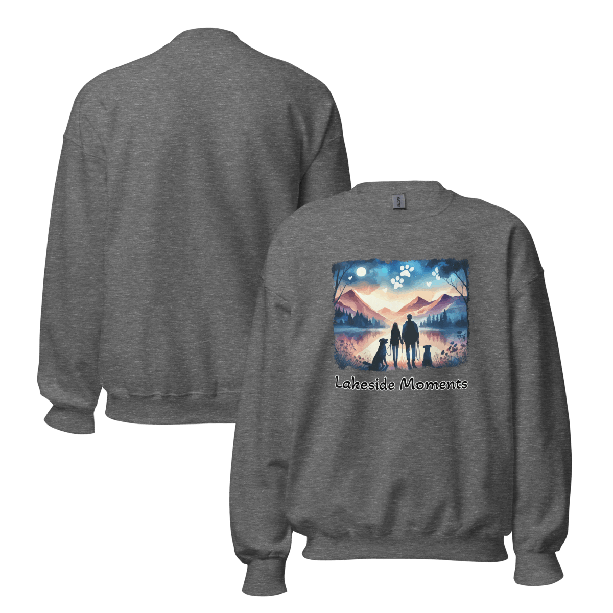 Lakeside Moments - Oversized Sweatshirt | COLORS: Charcoal, Graphite Heather, Sport Grey, Ash - Preshrunk Sweatshirt - Speak Up 4 Paws