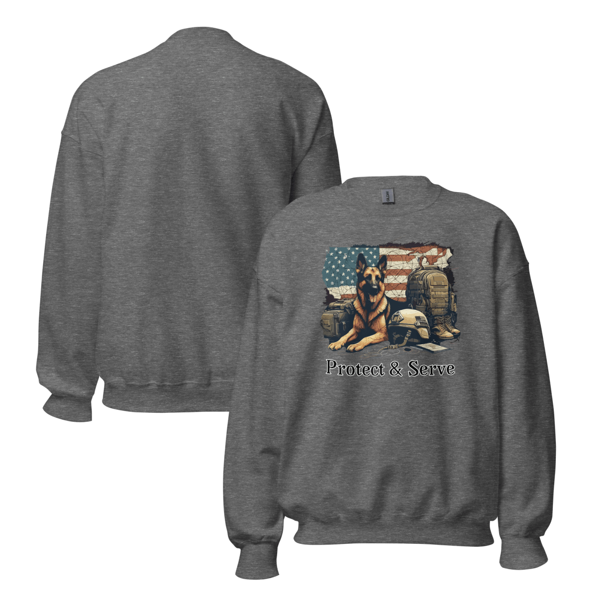 Sentinel of Valor - Oversized Sweatshirt | COLORS: Charcoal, Graphite Heather, Sport Grey, Ash - Preshrunk Sweatshirt - Speak Up 4 Paws