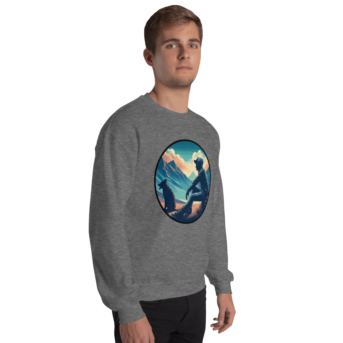 Dawn's Embrace - Sweatshirt | COLORS: Sand, Charcoal, Indigo Blue, Graphite Heather - Preshrunk Sweatshirt - Speak Up 4 Paws