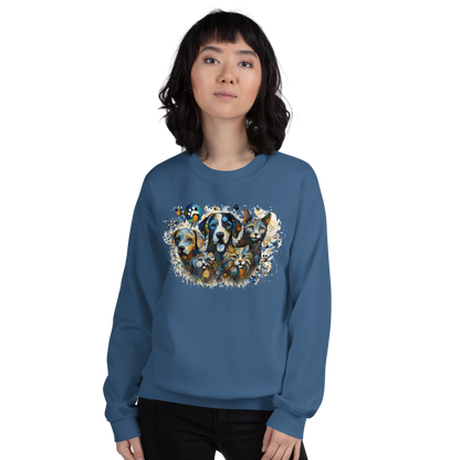 Paws in Colorful Conversation - Pollock - Preshrunk Sweatshirt