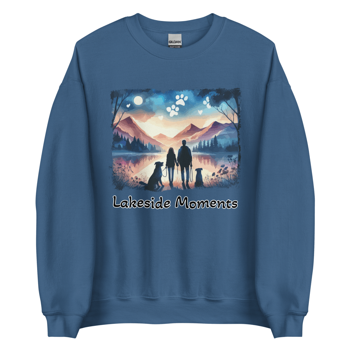 Lakeside Moments - Sweatshirt | COLORS: Charcoal, Indigo Blue, Light Blue, Light Pink - Preshrunk Sweatshirt - Speak Up 4 Paws