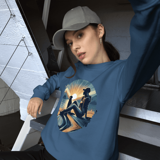 Lakeside Serenity - Sweatshirt | COLORS: Indigo Blue, Charcoal, Ash, Sand - Preshrunk Sweatshirt - Speak Up 4 Paws