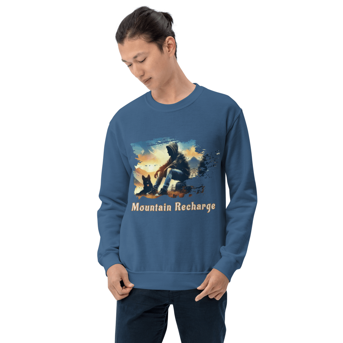 Mountain Recharge - Sweatshirt | COLORS: Royal, Charcoal, Indigo Blue, Graphite Heather - Preshrunk Sweatshirt - Speak Up 4 Paws