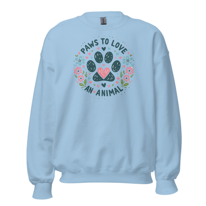 Floral Pawprints - Paws to Love - Preshrunk Sweatshirt