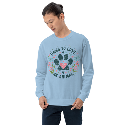 Floral Pawprints - Paws to Love - Preshrunk Sweatshirt