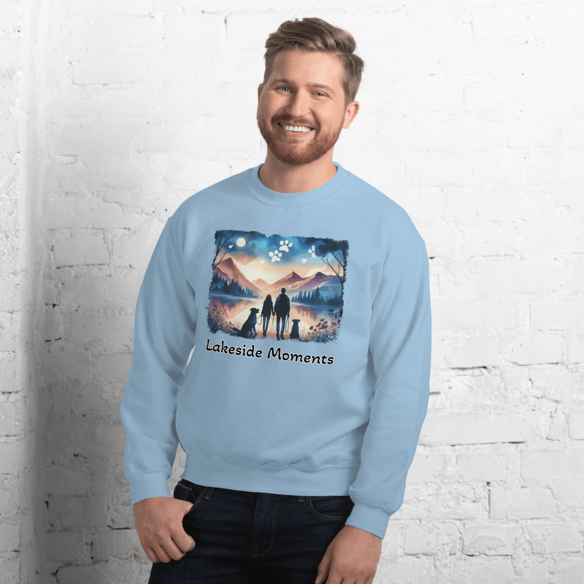 Lakeside Moments - Sweatshirt | COLORS: Charcoal, Indigo Blue, Light Blue, Light Pink - Preshrunk Sweatshirt - Speak Up 4 Paws