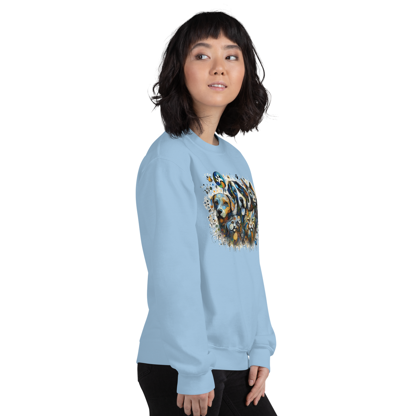 Paws in Colorful Conversation - Pollock - Preshrunk Sweatshirt