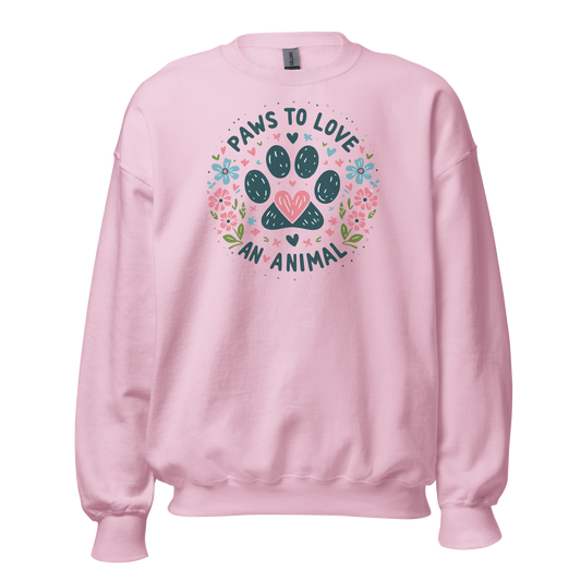 Floral Pawprints - Paws to Love - Preshrunk Sweatshirt