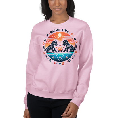 Geometric Puppy Play - Pawsitive Love - Preshrunk Sweatshirt