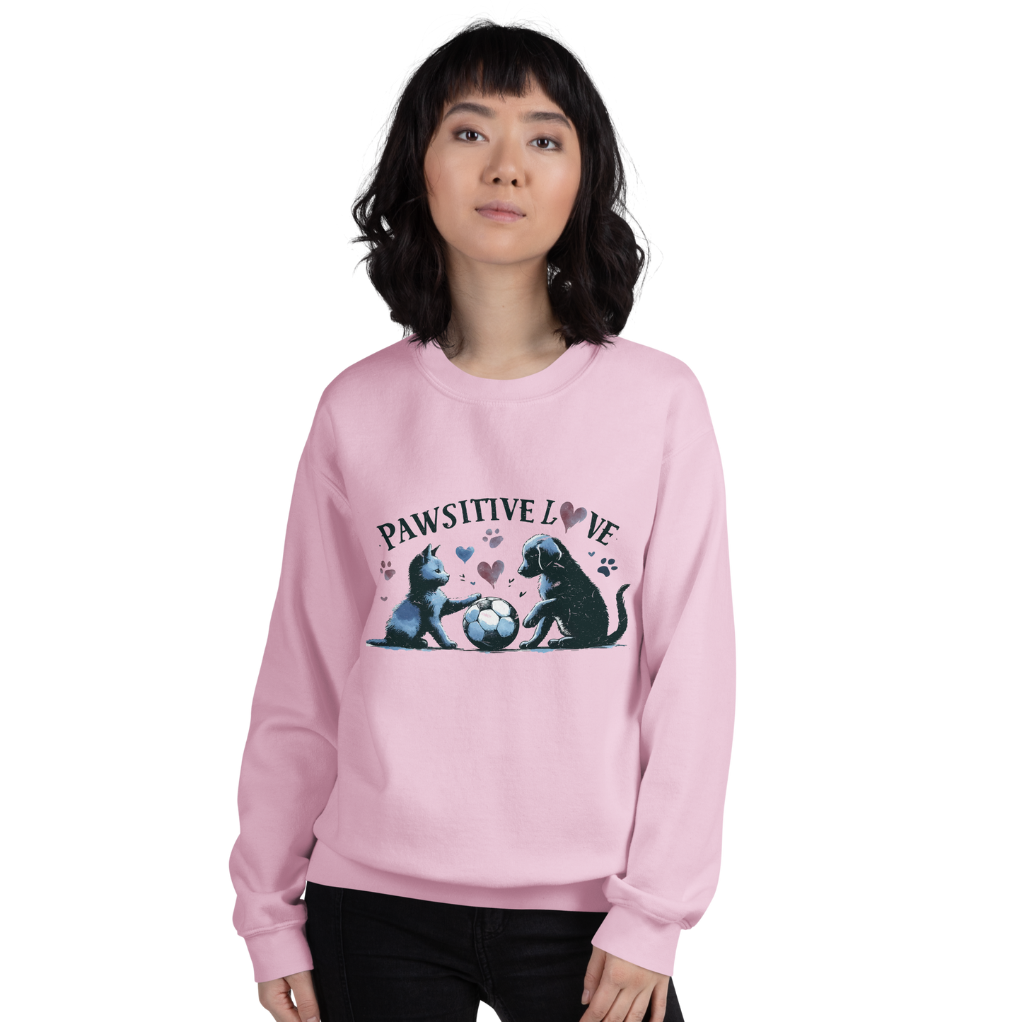 Azure Harmony - Pawsitive Love - Preshrunk Sweatshirt