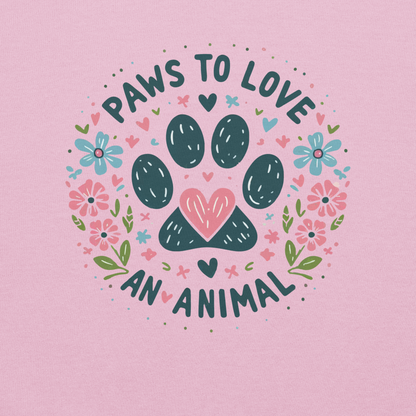 Floral Pawprints - Paws to Love - Preshrunk Sweatshirt