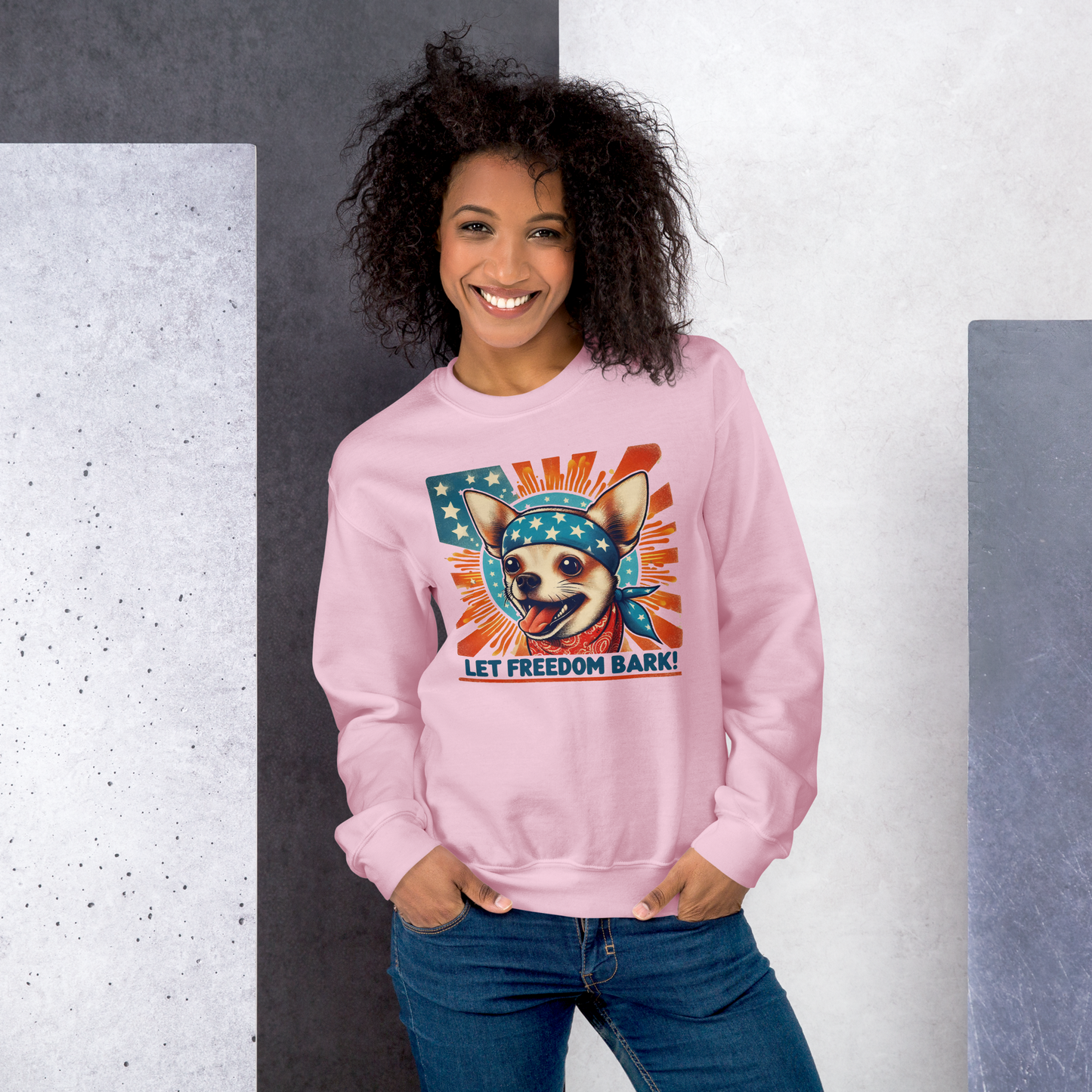 Bark of Freedom Trio - Chihuahua - Preshrunk Sweatshirt