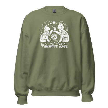 Geometric Whiskerplay - Pawsitive Love - Preshrunk Sweatshirt