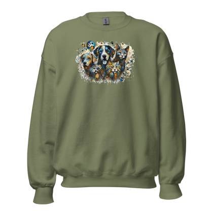 Paws in Colorful Conversation - Pollock - Preshrunk Sweatshirt