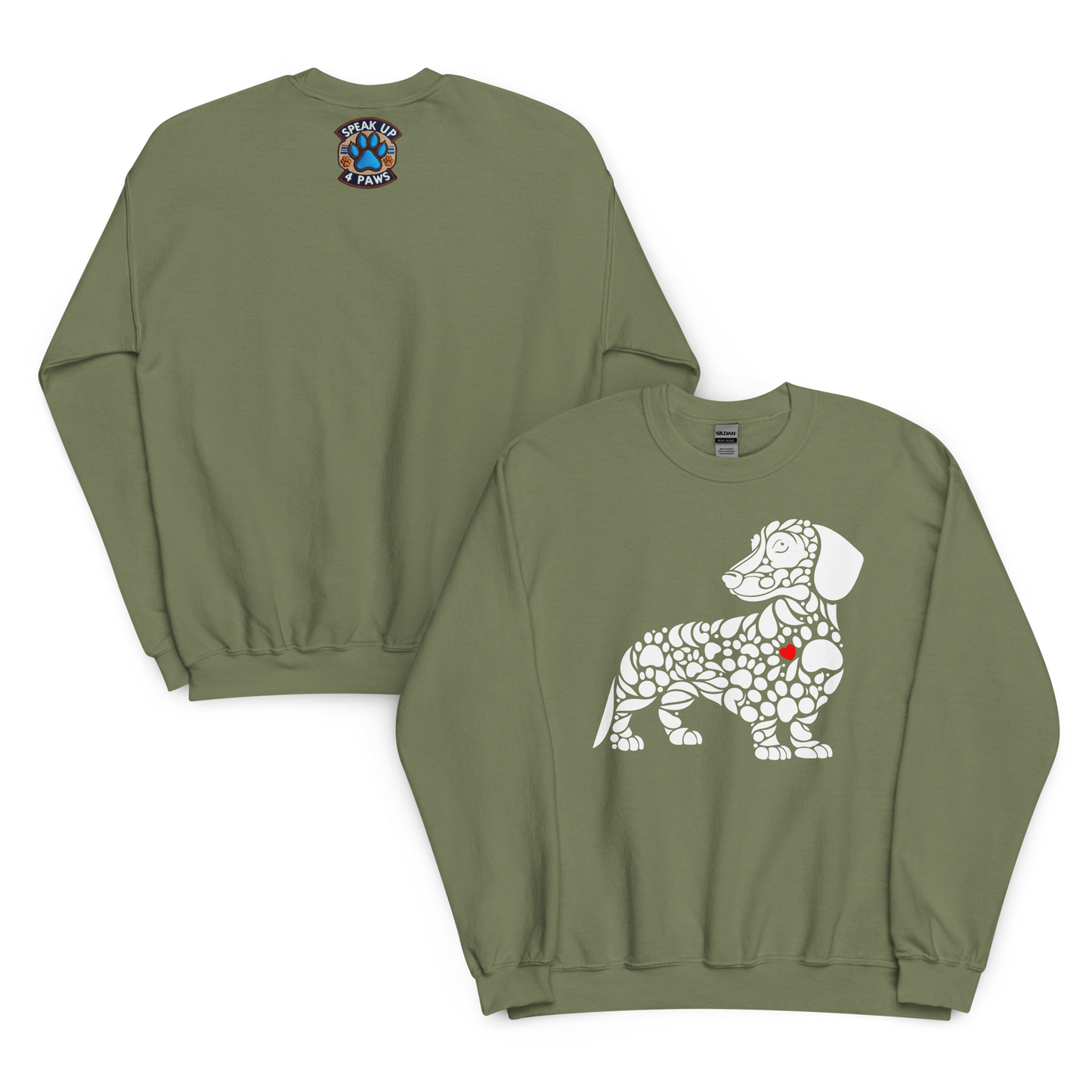 Paws of Devotion - Dachshund - Preshrunk Sweatshirt