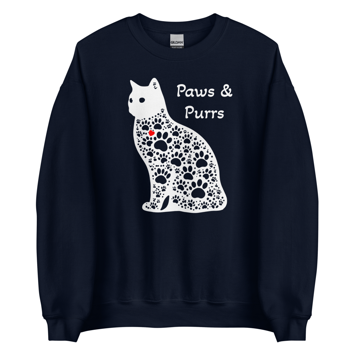 Paws and Purrs - Sweatshirt | COLORS: Charcoal, Navy, Maroon, Forest Green - Preshrunk Sweatshirt - Speak Up 4 Paws
