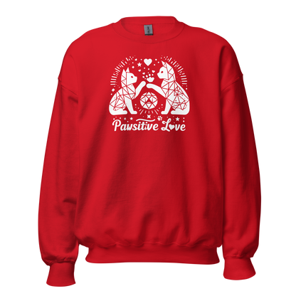 Geometric Whiskerplay - Pawsitive Love - Preshrunk Sweatshirt