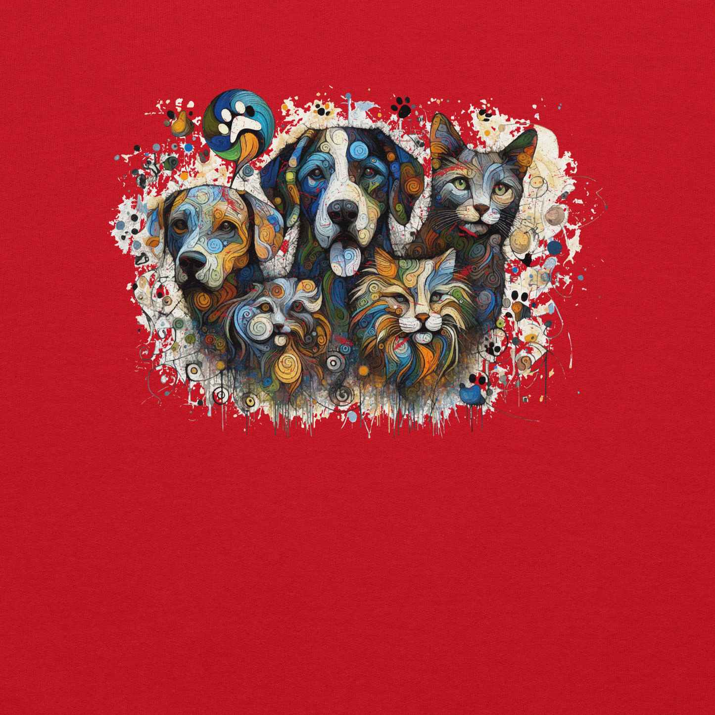 Paws in Colorful Conversation - Pollock - Preshrunk Sweatshirt