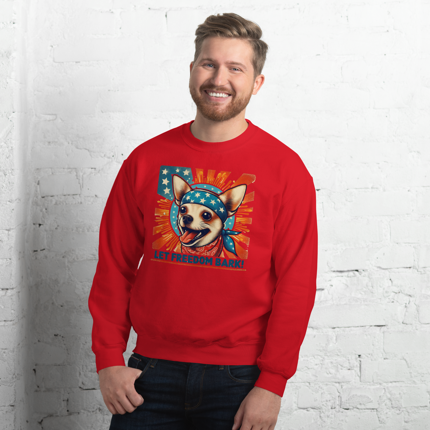 Bark of Freedom Trio - Chihuahua - Preshrunk Sweatshirt