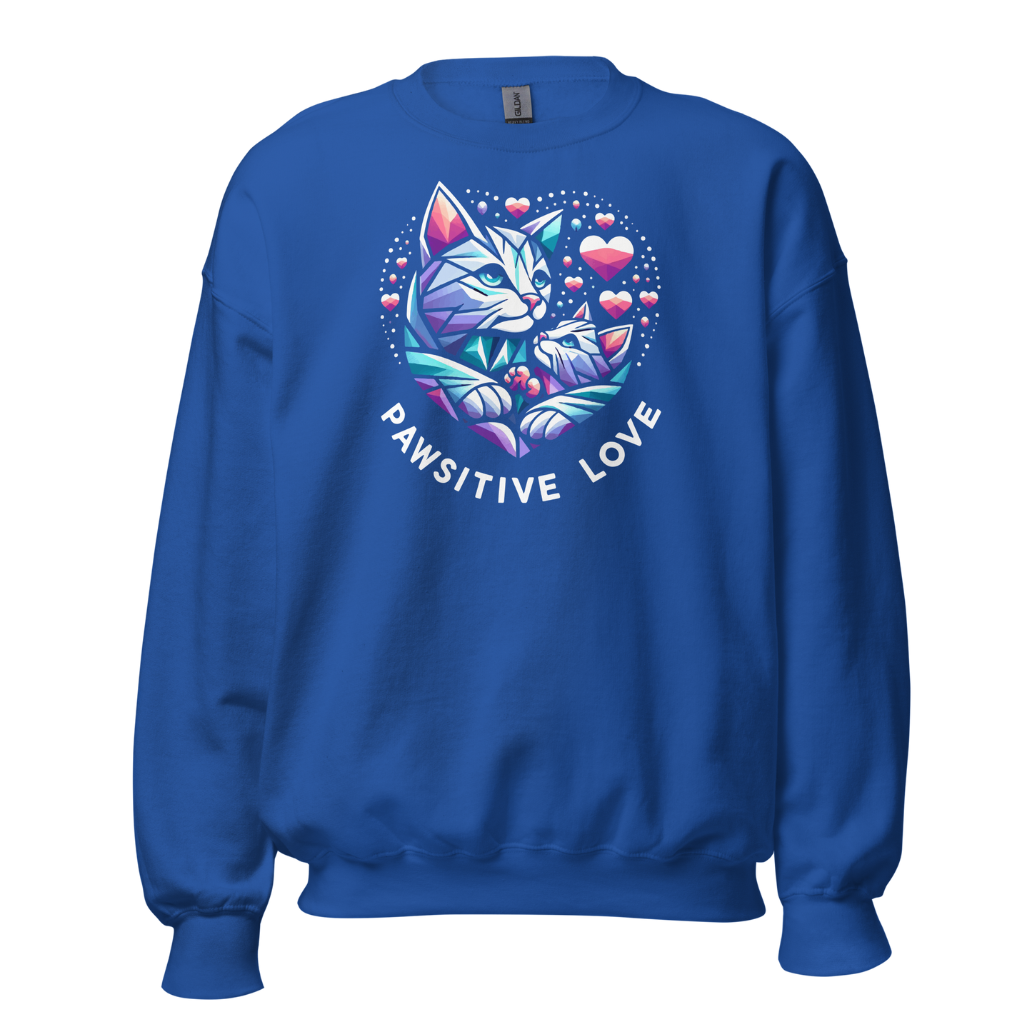 Geometric Whiskerheart - Pawsitive Love - Preshrunk Sweatshirt