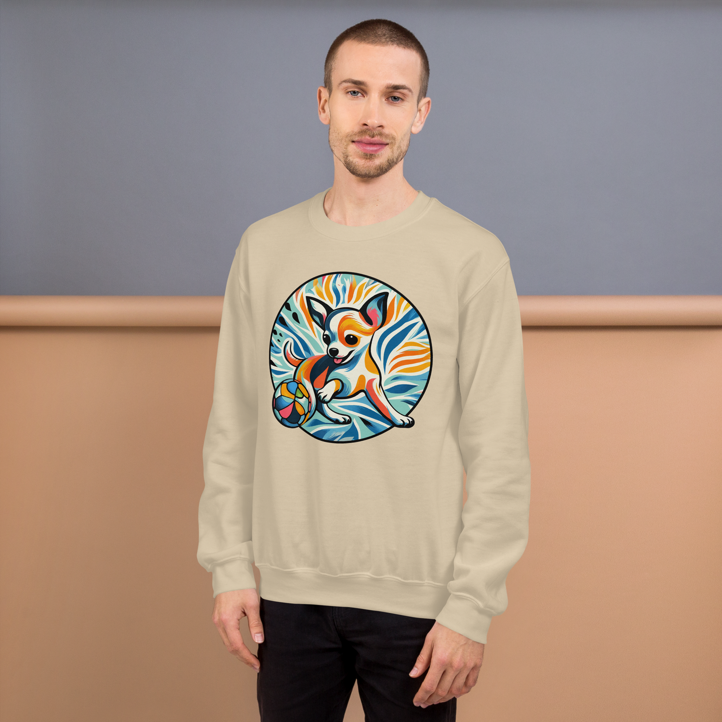 Chihuahuas Playful Dance - Preshrunk Sweatshirt