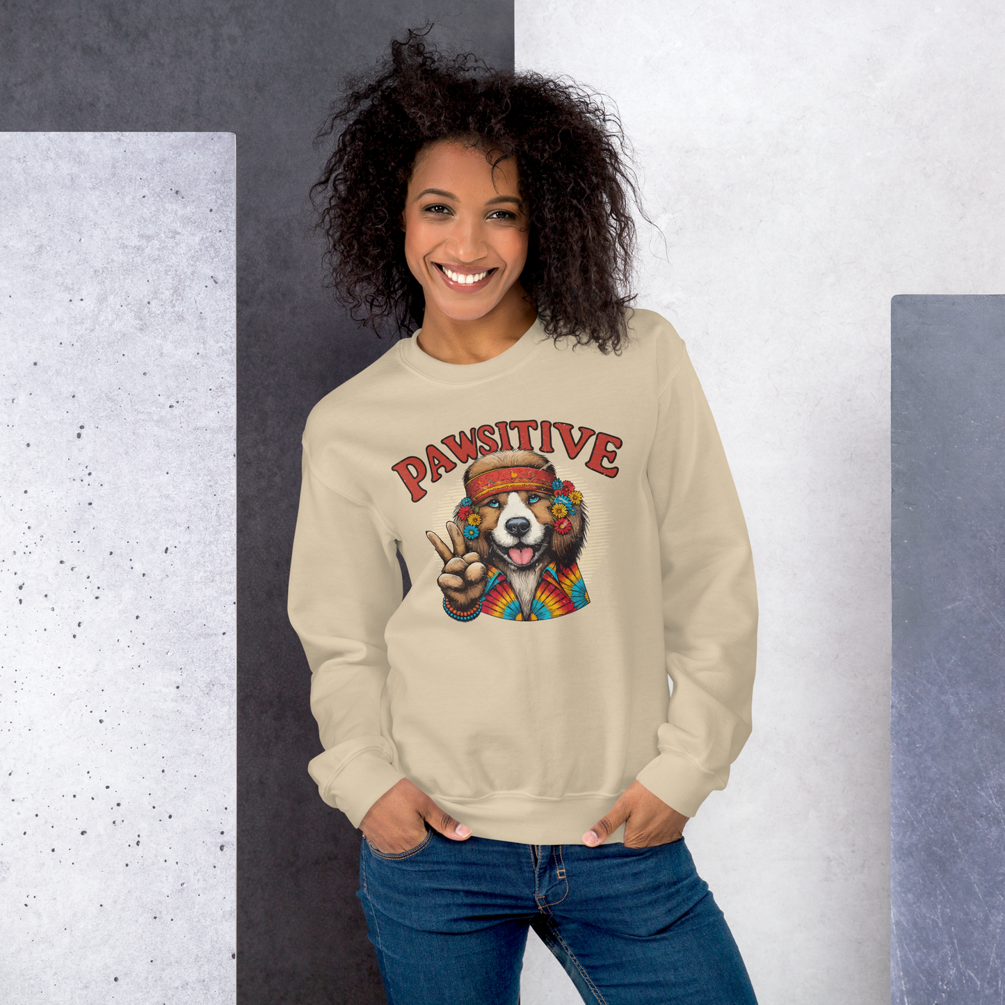 Groovy Canine Vibes - Preshrunk Sweatshirt