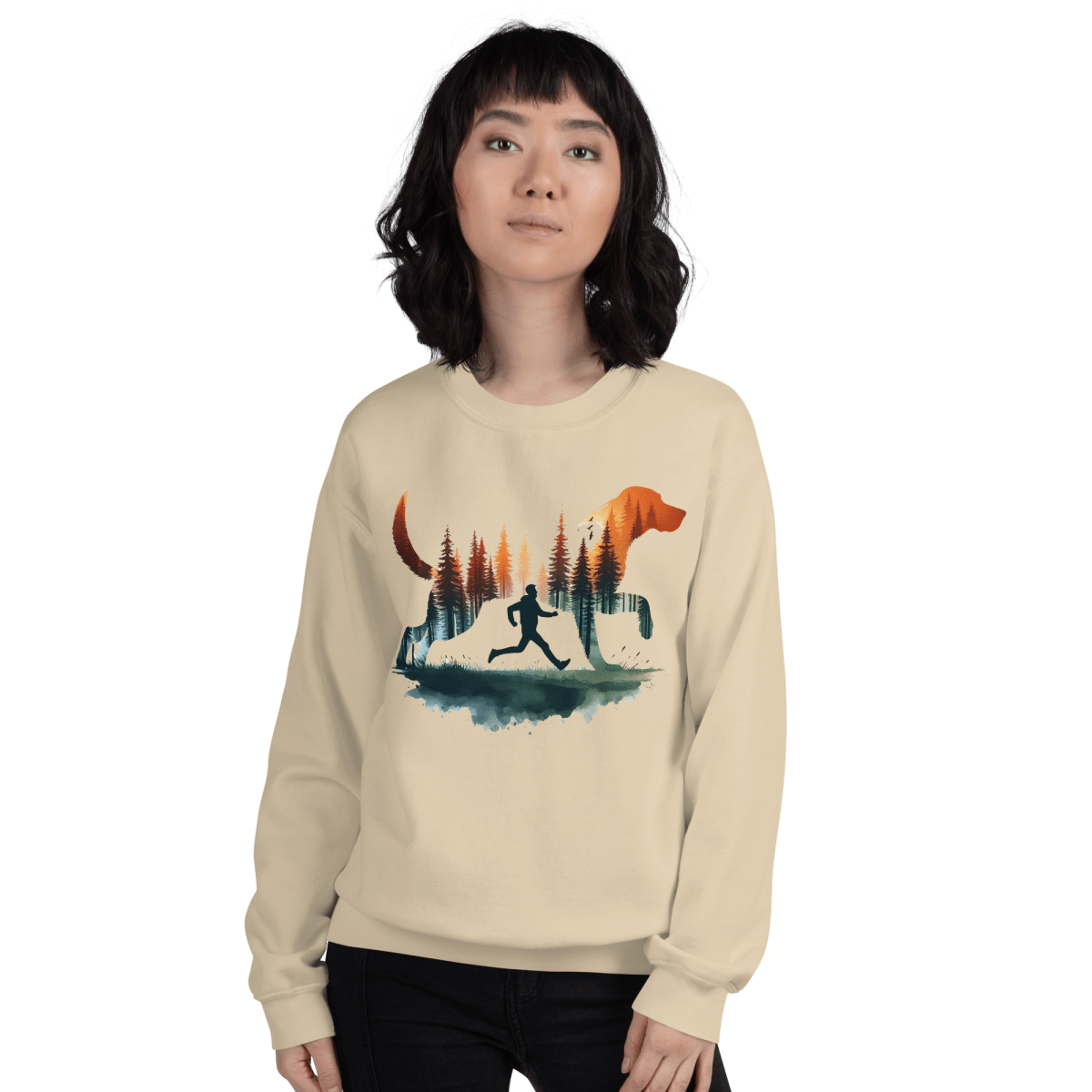Forest Spirit - Sweatshirt | COLORS: LightBlue, Sport Grey, Sand, Ash - Preshrunk Sweatshirt - Speak Up 4 Paws