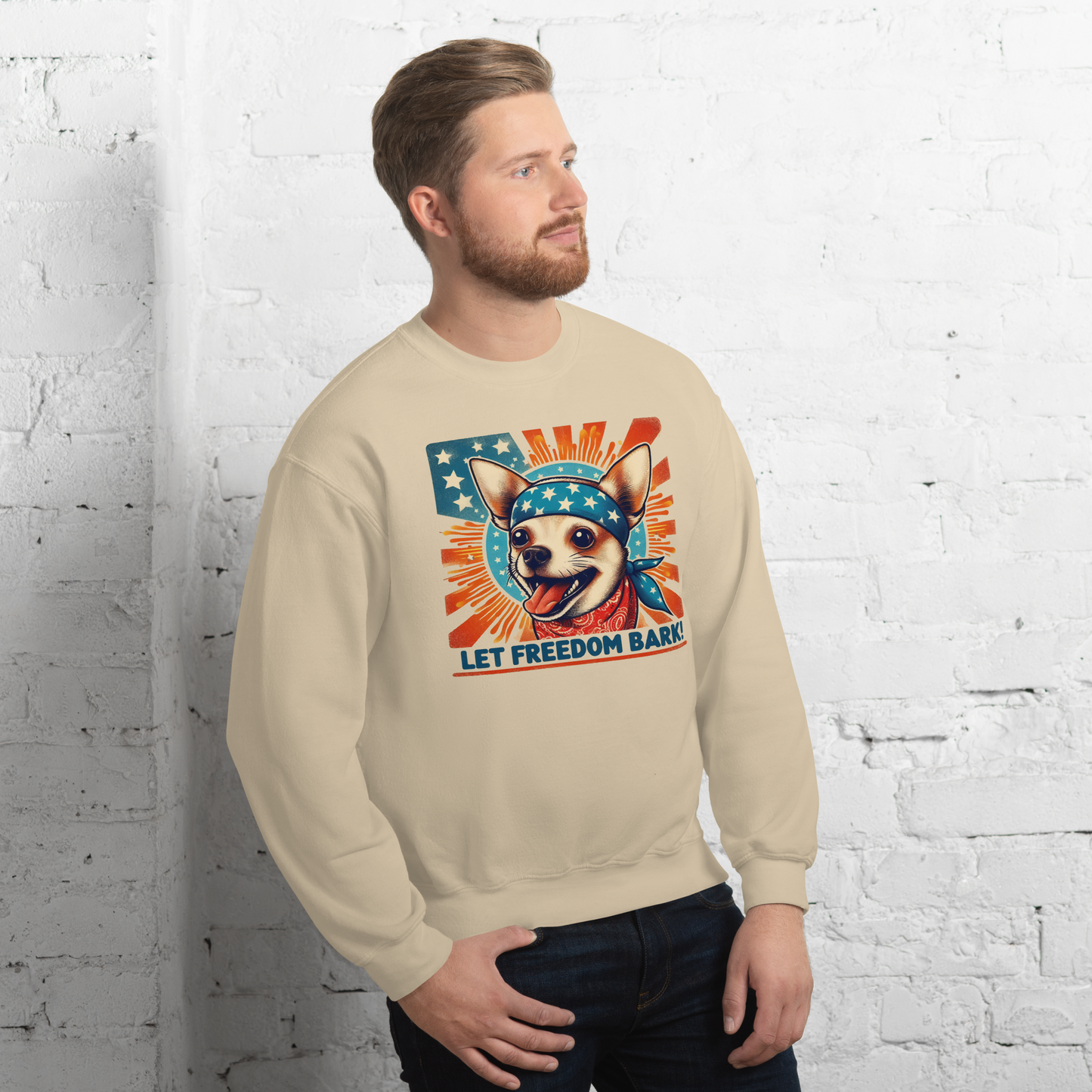 Bark of Freedom Trio - Chihuahua - Preshrunk Sweatshirt