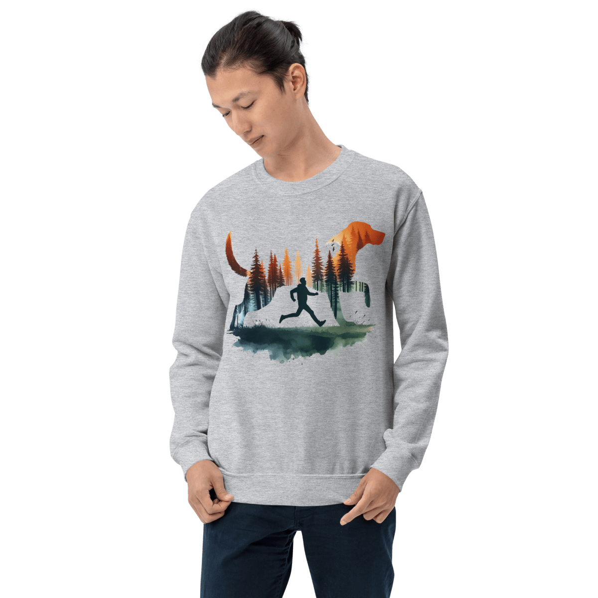 Forest Spirit - Sweatshirt | COLORS: LightBlue, Sport Grey, Sand, Ash - Preshrunk Sweatshirt - Speak Up 4 Paws