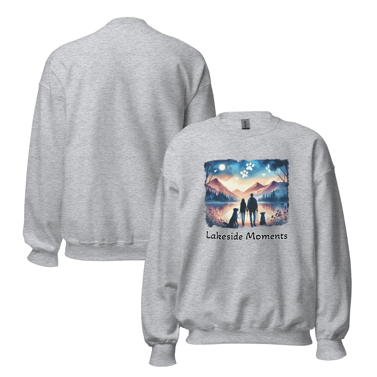 Lakeside Moments - Oversized Sweatshirt | COLORS: Charcoal, Graphite Heather, Sport Grey, Ash - Preshrunk Sweatshirt - Speak Up 4 Paws