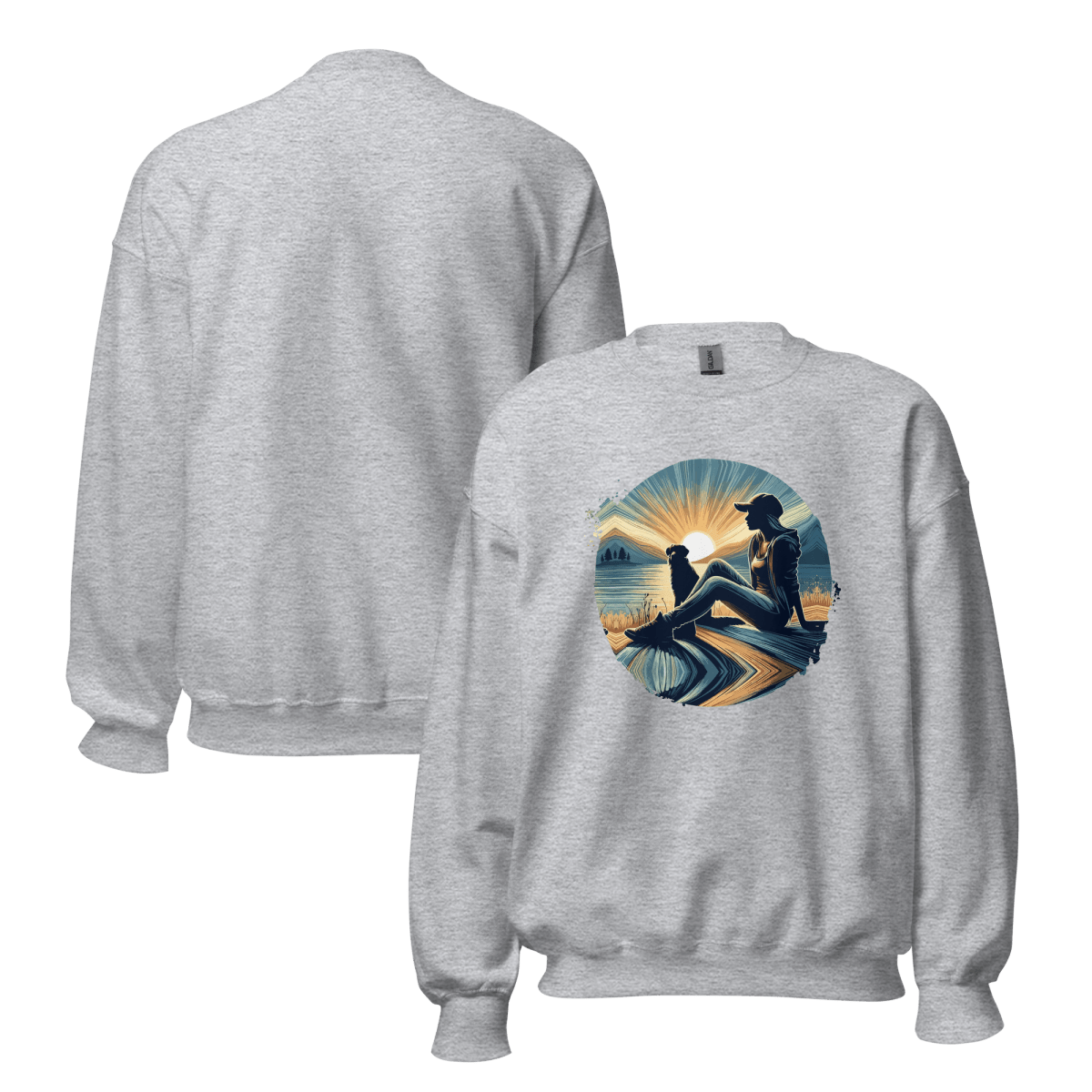 Lakeside Serenity - Oversized Sweatshirt | COLORS: Graphite Heather, Charcoal, Sport Grey, Ash - Preshrunk Sweatshirt - Speak Up 4 Paws