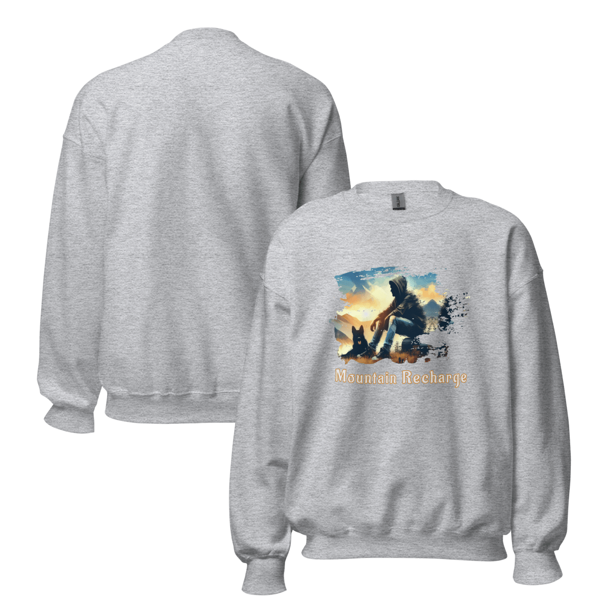 Mountain Recharge - Oversized Sweatshirt | COLORS: Sport Grey, Charcoal, Graphite Heather, Ash - Preshrunk Sweatshirt - Speak Up 4 Paws